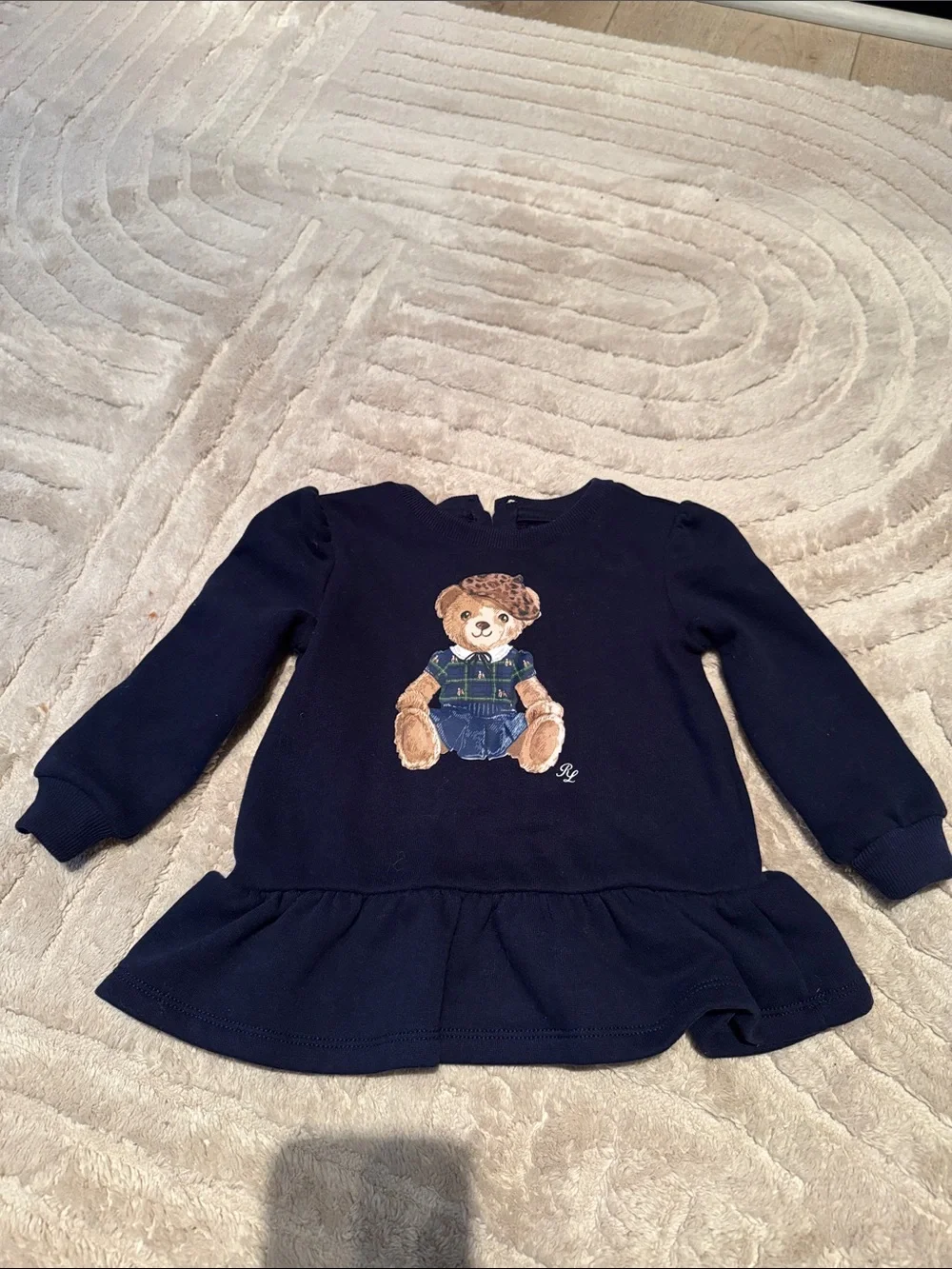 Ralph Lauren Baby Bear Appliqué Sweatshirt & Jogger Set
